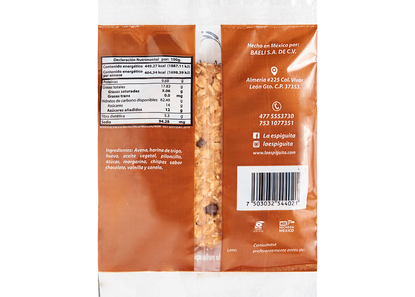 Galleta de Avena con Chispas sabor Chocolate - Imagen 3